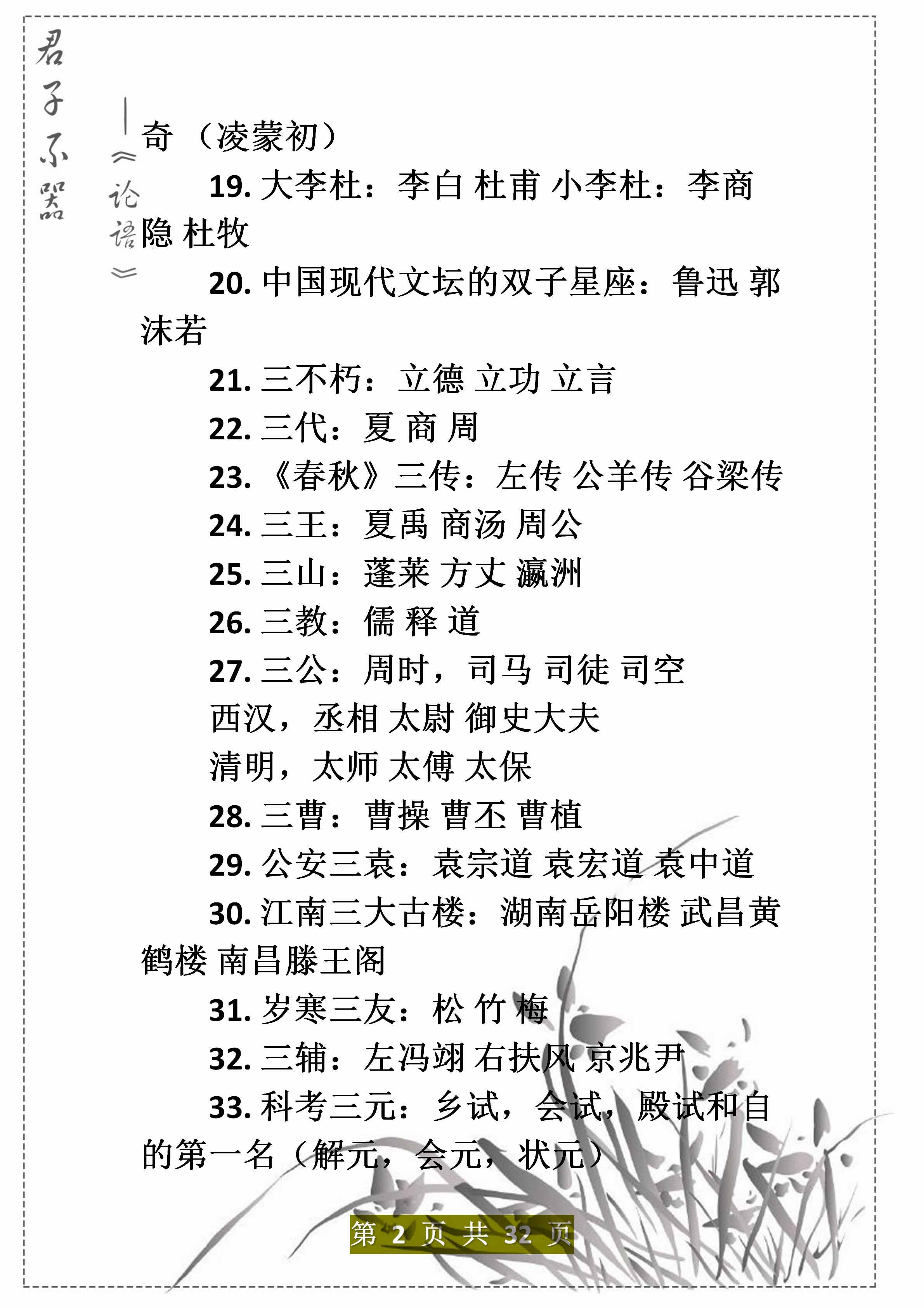 老教师精心整理：5000年的文学常识题，打印背熟了，3年不下128
