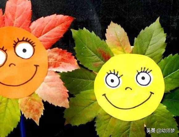 简单又漂亮向日葵树叶贴画的做法图解