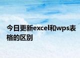 今日更新excel和wps表格的区别