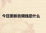 今日更新音频线是什么
