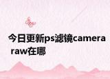今日更新ps滤镜camera raw在哪