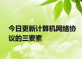 今日更新计算机网络协议的三要素