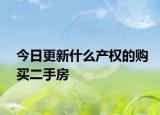 今日更新什么产权的购买二手房