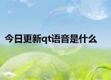 今日更新qt语音是什么