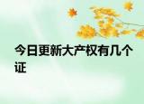 今日更新大产权有几个证