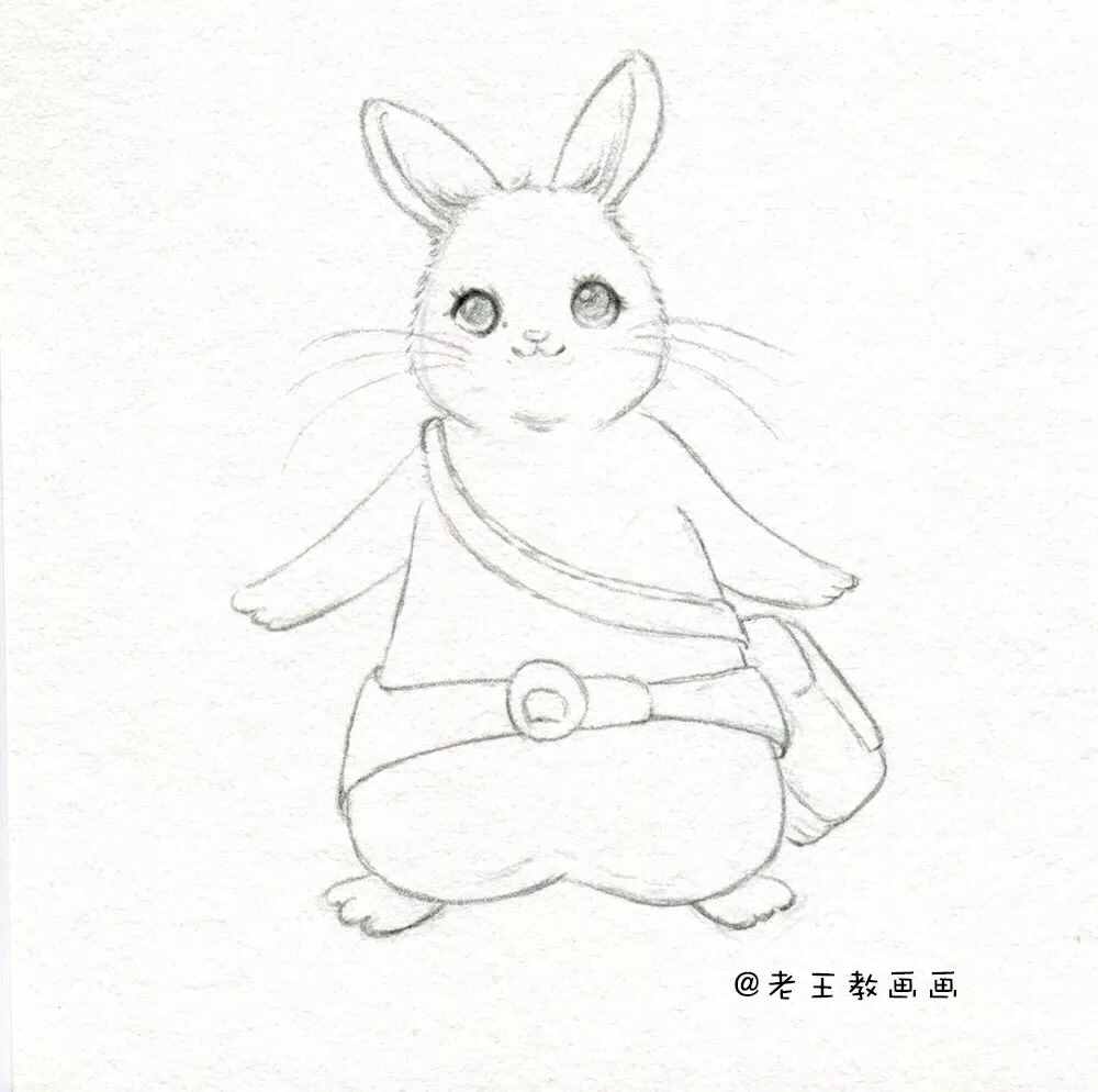 中秋节，教你画一只简笔画小玉兔