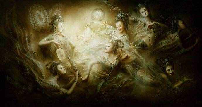 【大美油画】曾浩的敦煌飞天