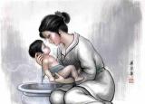 今日更新母亲节的画一等奖画（梁洁华国画母爱系列）