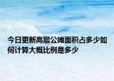 今日更新高层公摊面积占多少如何计算大概比例是多少