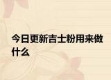 今日更新吉士粉用来做什么