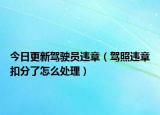 今日更新驾驶员违章（驾照违章扣分了怎么处理）