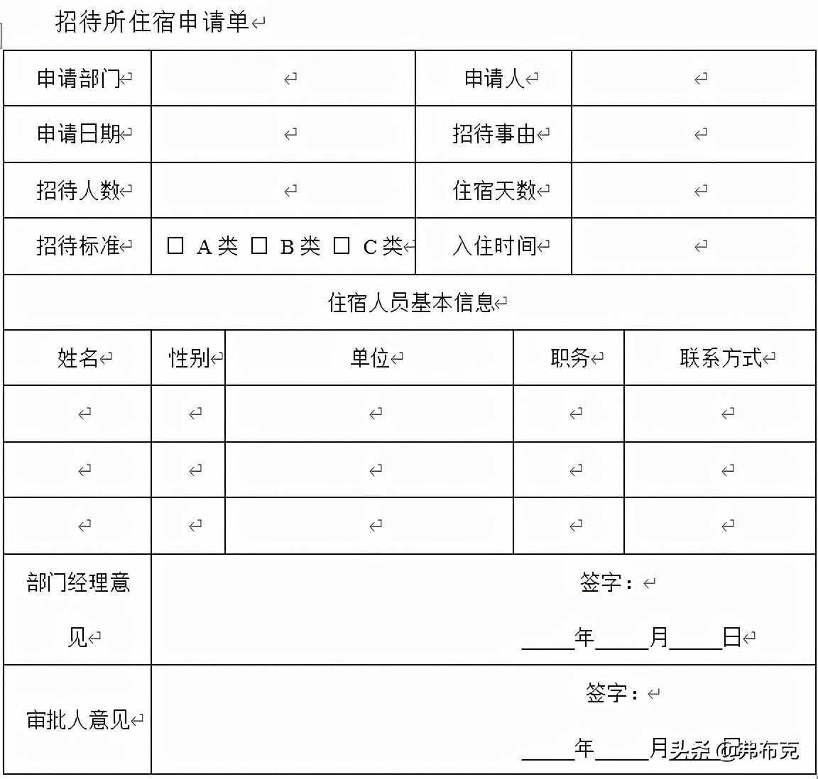 行政招待管理制度表单：招待用餐管理、招待所管理