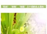 今日更新机制是什么意思（机制 体制 制度）
