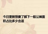 今日更新想要了解下一般公摊面积占比多少合适