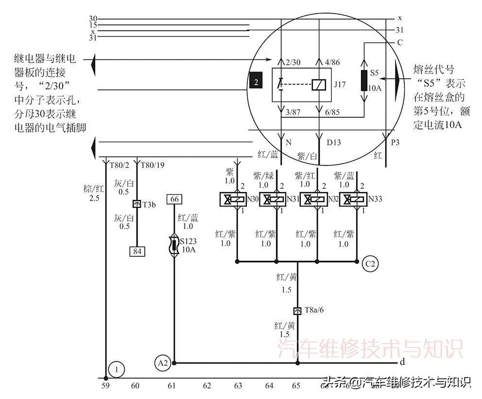 学看电路图,先要了解汽车电路图的画法规则