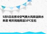 5月5日北京冷空气携大风降温降水来袭 明天局地降温10℃左右