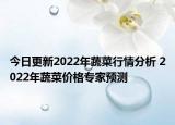 今日更新2022年蔬菜行情分析 2022年蔬菜价格专家预测