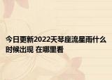 今日更新2022天琴座流星雨什么时候出现 在哪里看