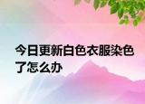 今日更新白色衣服染色了怎么办