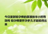 今日更新验孕棒的尿液放半小时有效吗 验孕棒要怀孕多久才能验得出来