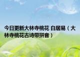 今日更新大林寺桃花 白居易（大林寺桃花古诗带拼音）