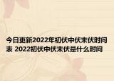 今日更新2022年初伏中伏末伏时间表 2022初伏中伏末伏是什么时间