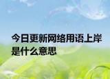 今日更新网络用语上岸是什么意思