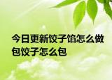 今日更新饺子馅怎么做包饺子怎么包