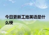今日更新工地英语是什么梗