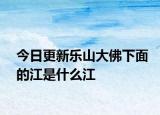 今日更新乐山大佛下面的江是什么江