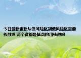 今日最新更新从低风险区到低风险区需要核酸吗 两个省都是低风险用核酸吗