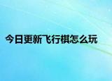 今日更新飞行棋怎么玩