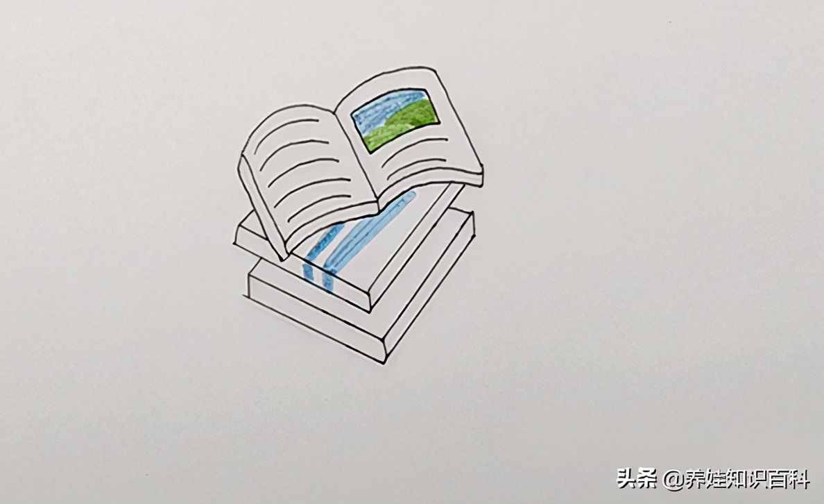 书本怎么画？一起来看看可爱的简笔画书本怎么画吧，3岁孩子也会