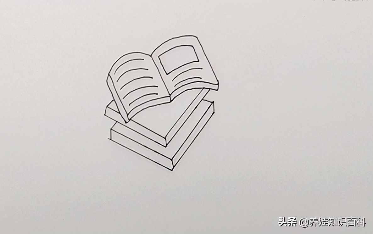书本怎么画？一起来看看可爱的简笔画书本怎么画吧，3岁孩子也会