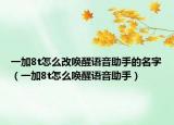 一加8t怎么改唤醒语音助手的名字（一加8t怎么唤醒语音助手）