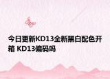 今日更新KD13全新黑白配色开箱 KD13偏码吗