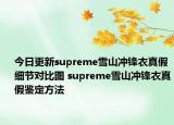 今日更新supreme雪山冲锋衣真假细节对比图 supreme雪山冲锋衣真假鉴定方法