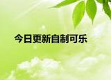 今日更新自制可乐