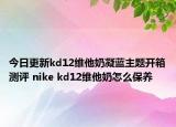 今日更新kd12维他奶凝蓝主题开箱测评 nike kd12维他奶怎么保养