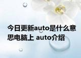 今日更新auto是什么意思电脑上 auto介绍