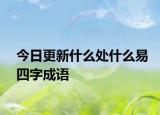 今日更新什么处什么易四字成语