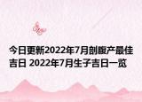 今日更新2022年7月剖腹产最佳吉日 2022年7月生子吉日一览