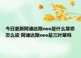 今日更新阿迪达斯neo是什么意思怎么读 阿迪达斯neo是三叶草吗