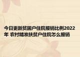 今日更新贫困户住院报销比例2022年 农村精准扶贫户住院怎么报销
