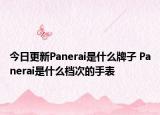 今日更新Panerai是什么牌子 Panerai是什么档次的手表