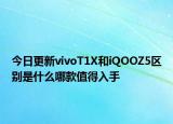 今日更新vivoT1X和iQOOZ5区别是什么哪款值得入手