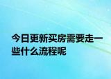 今日更新买房需要走一些什么流程呢