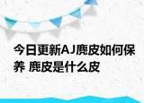 今日更新AJ麂皮如何保养 麂皮是什么皮