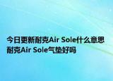 今日更新耐克Air Sole什么意思 耐克Air Sole气垫好吗