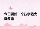 今日更新一个行李箱大概多重